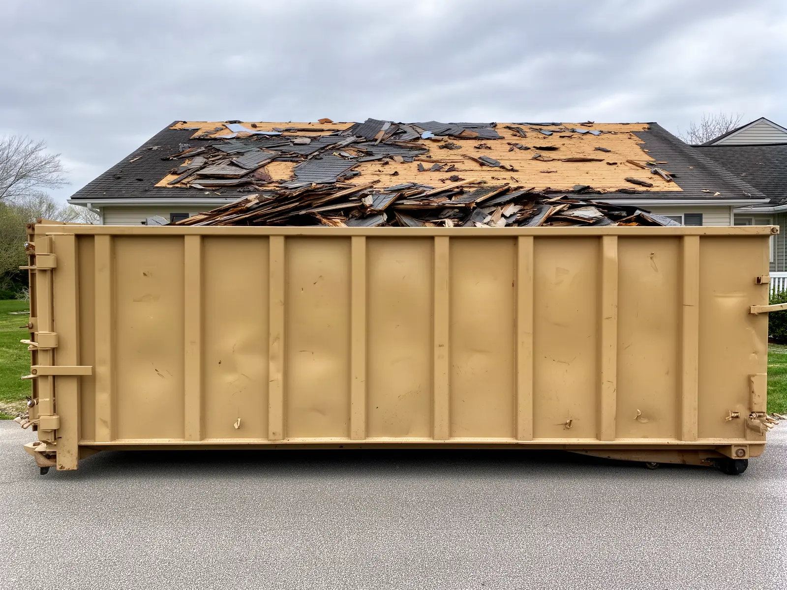 Roll-off dumpster from Blue Sky Dumpster Rental in Frankfort, KY